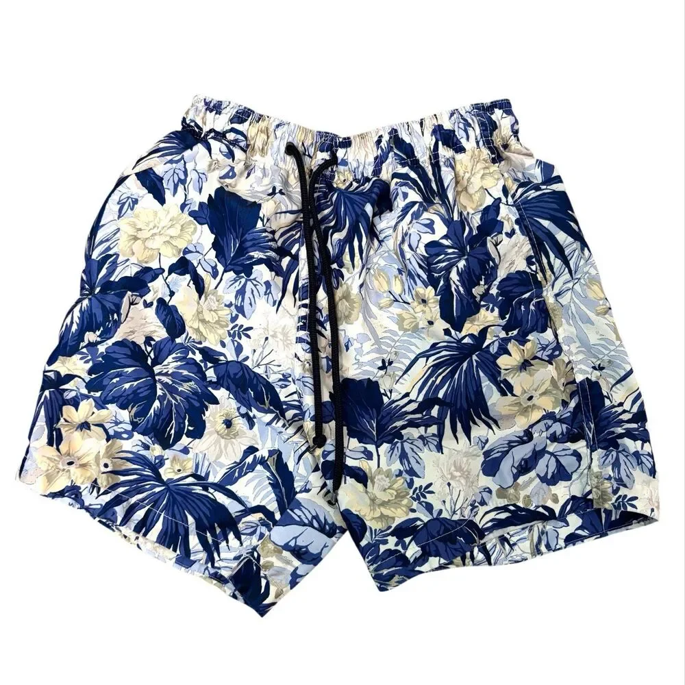 H&M Patterned Swim Shorts Trunks Mens XS‎ Tropical Hawaiian Beach